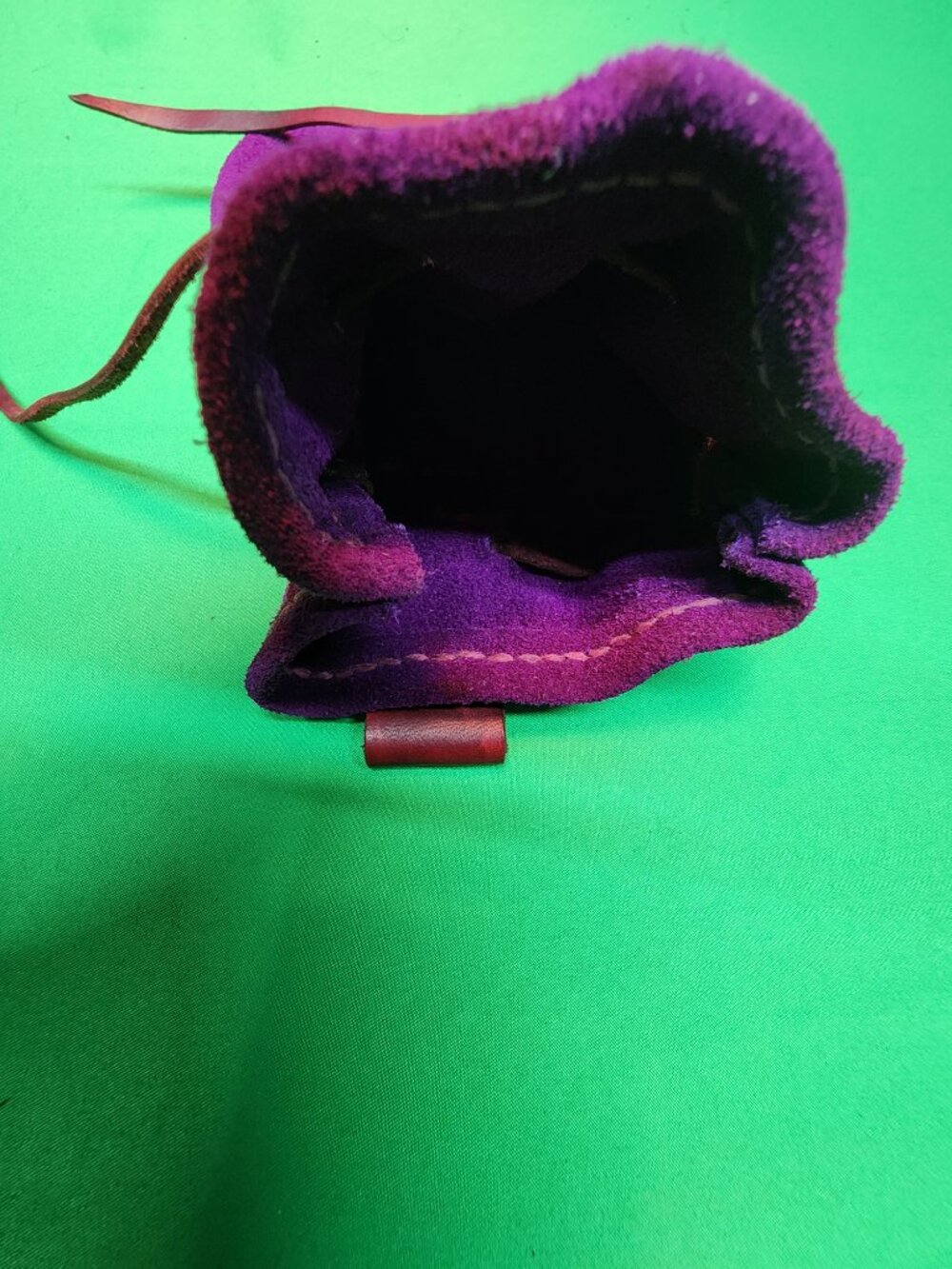 Handmade Suede Coin Pouch - Picture 7 of 7